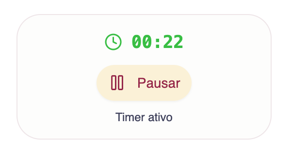 Tela de simulado com cronômetro mostrando timer de 5 horas
